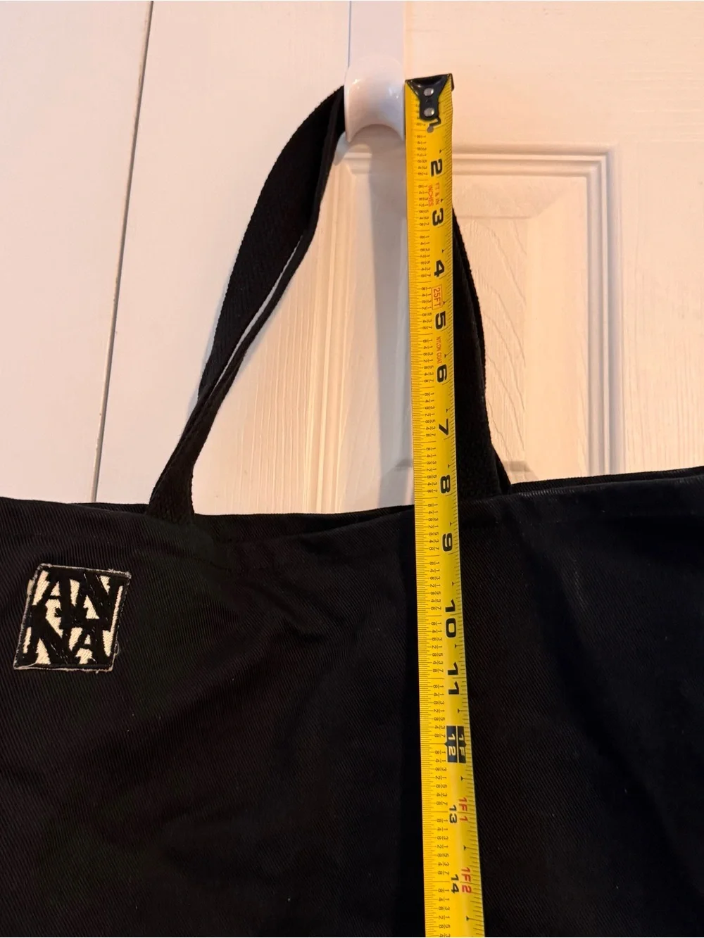 Vintage Anna Sui Black Tote with Silver, Black, and Red Sequin Circles